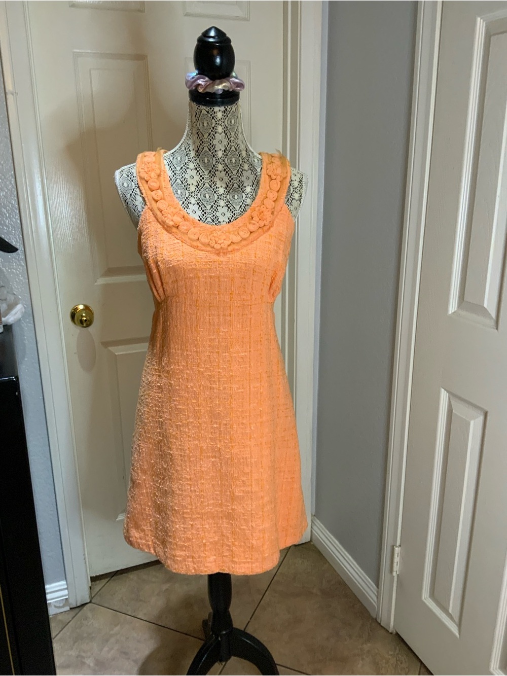 Serena Kay melon colored tweed dress Size small Brand